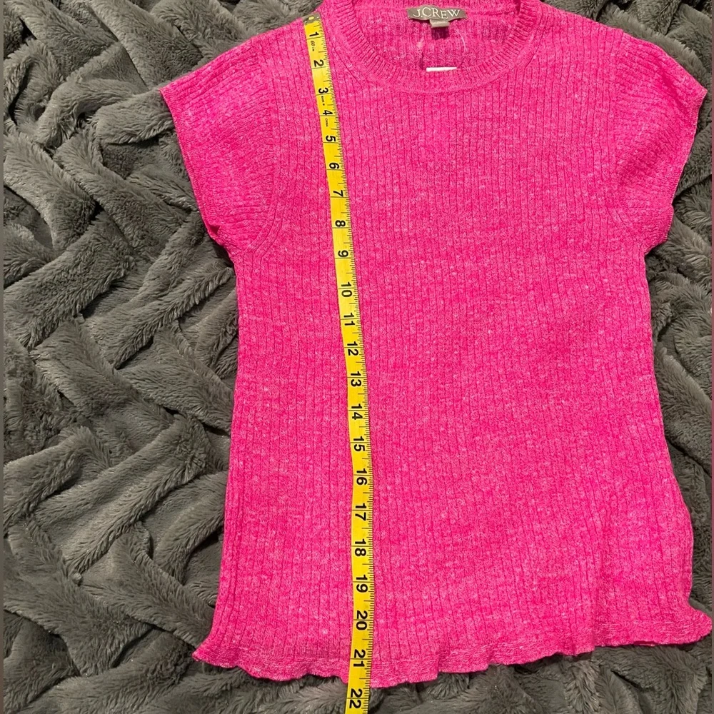 NWT J.Crew Hot Pink Crew Neck Shirt Size Small